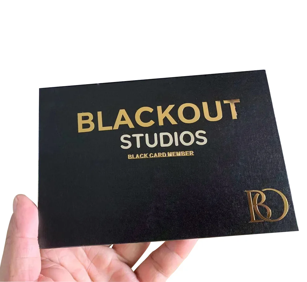 Custom Logo Printed Black Cardbox Bank Card Box Luxury VIP Credit Card Packaging Gift Box