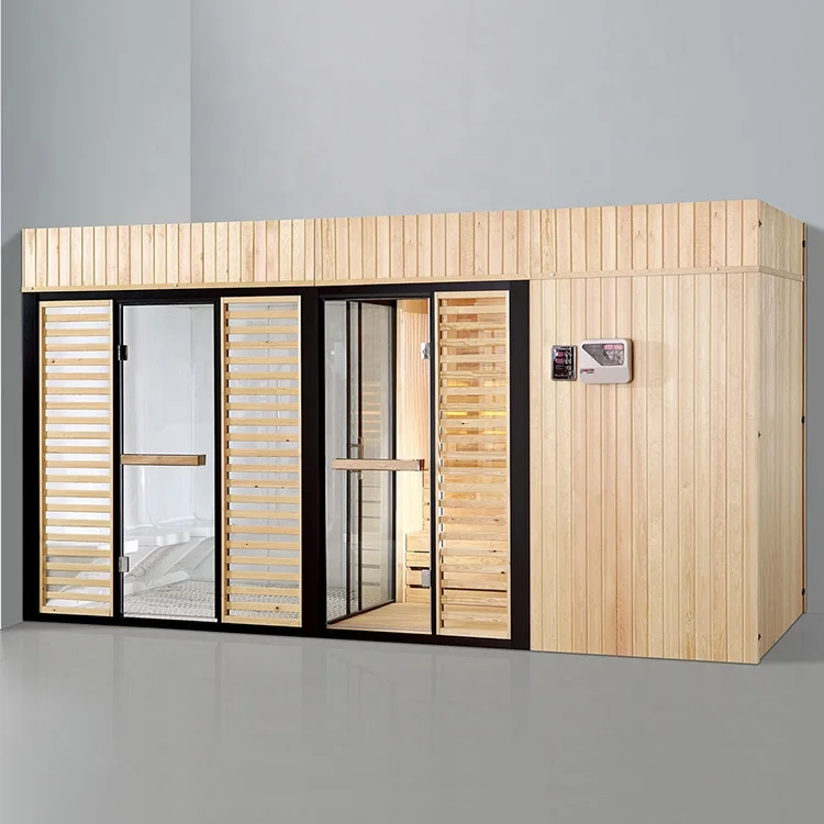 Sauna steam bath/ family steam sauna room/ sauna house with shower room