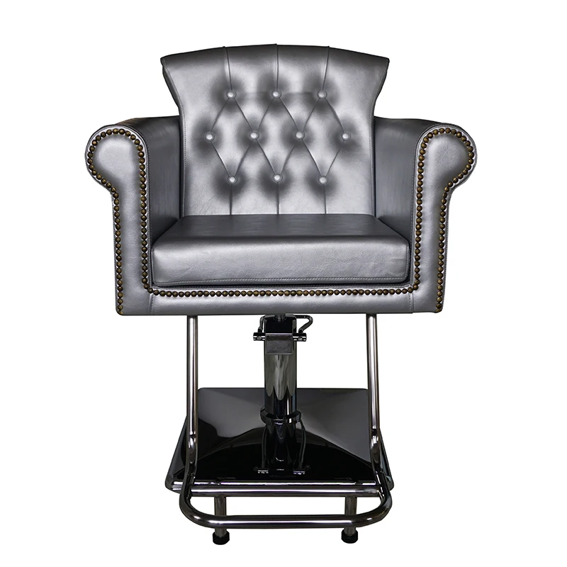 
modern hair dressing chair salon furniture ladies man black and silver hairdressing king throne style chair for salon 