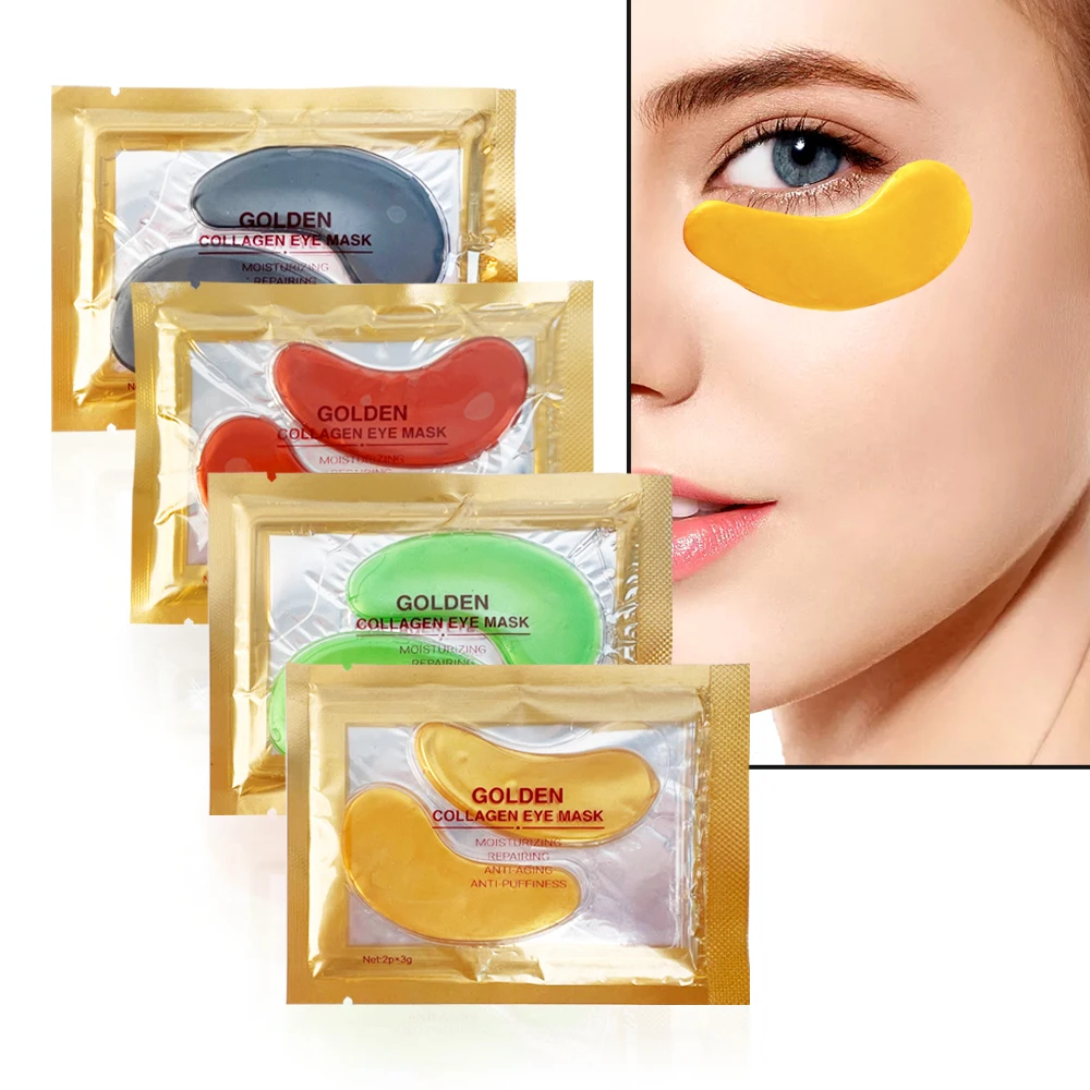 24k Gold Collagen Eye Mask Gold Crystal Collagen Eye Mask Remove Dark Circles Eye Mask