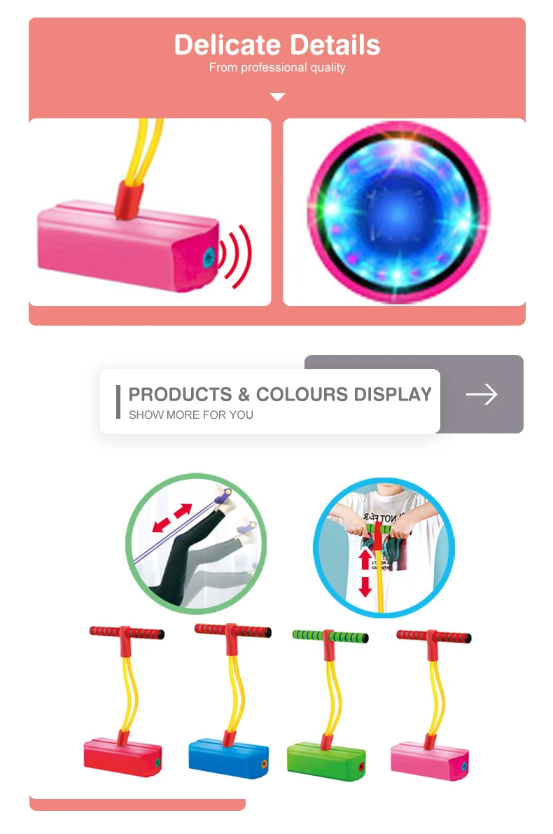 2023 New Children frog jump balance training equipment outdoor sports Whistle Flash Frog Jump  jumper