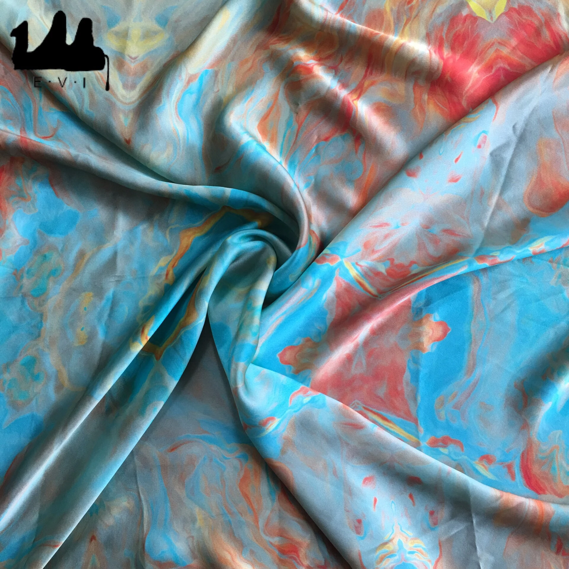 100%  digital printed silk fabric