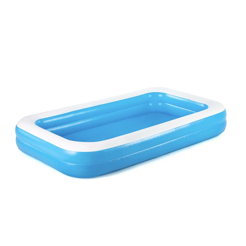 Bestway 54150 Factory Price 3.05m x 1.83m x 46cm Two ring Rectangular Inflatable Family Pool
