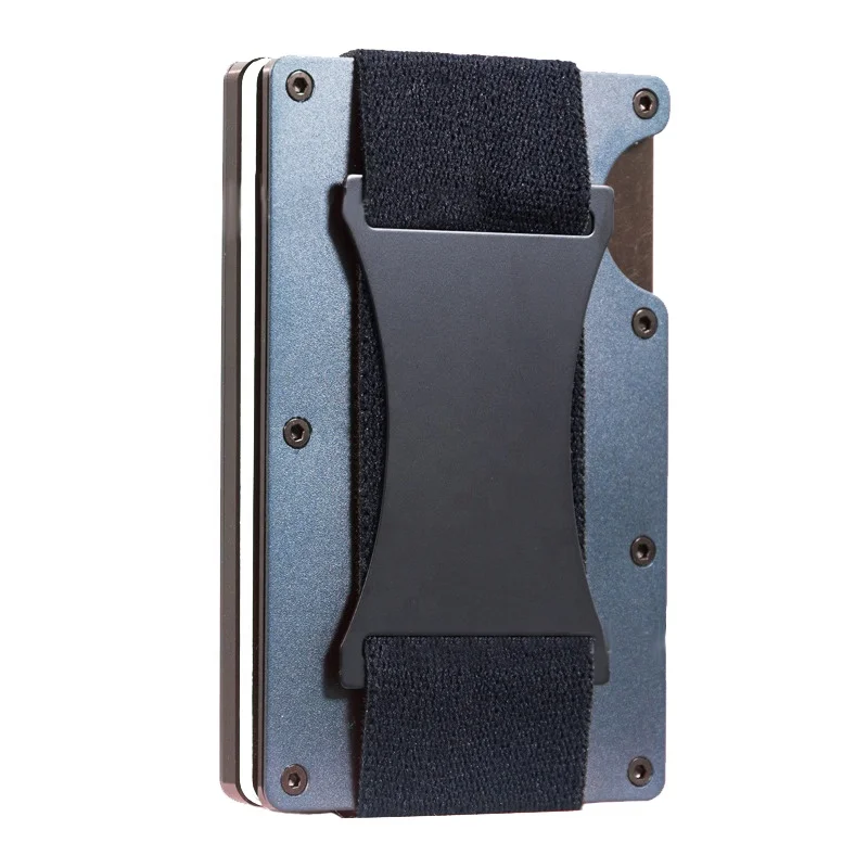 New Trending Minimalist Aluminum Wallet Rfid Blocking Credit Card Holder Thin Card Case