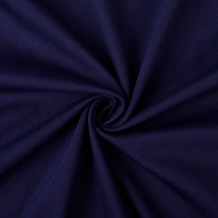 Высококачественная 300 г/м2 мягкая темно-синяя стрейч римская ткань для одежды 4-сторонняя эластичная