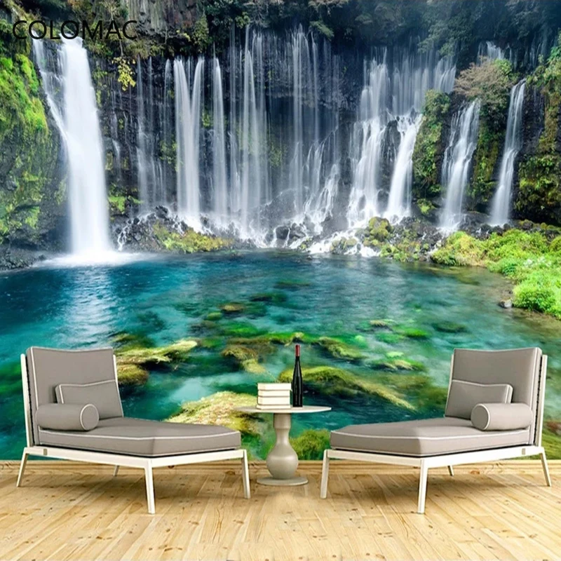 Custom 3D Photo Wallpaper Nature Landscape Beautiful Waterfall Large Murals Living Room Sofa Bedroom Background Wall Mural Pared