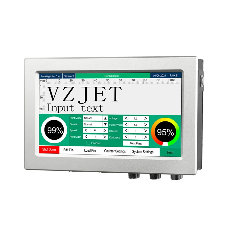 Онлайн струйный принтер VZJET на пластиковом пакете устройство для намотки пленки номера маркировка и Кодирование