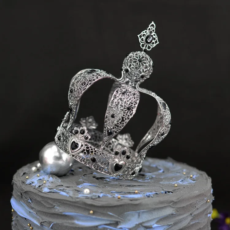 European style castle crown  crowns pageant big hollowed out bride wedding crown