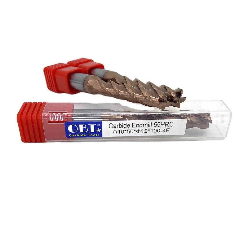 Milling Cutter cnc tools 100% virgin raw material tungsten bits with coating 6*10*90 manufacturer HRC55 4 flute Carbide endmill