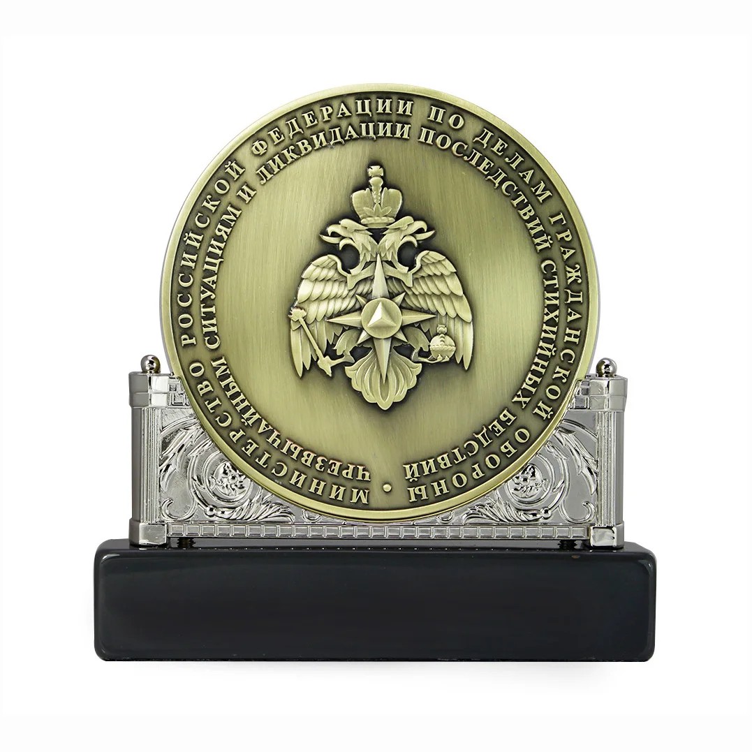 Custom 3D metal award trophy souvenir gift statue with stand