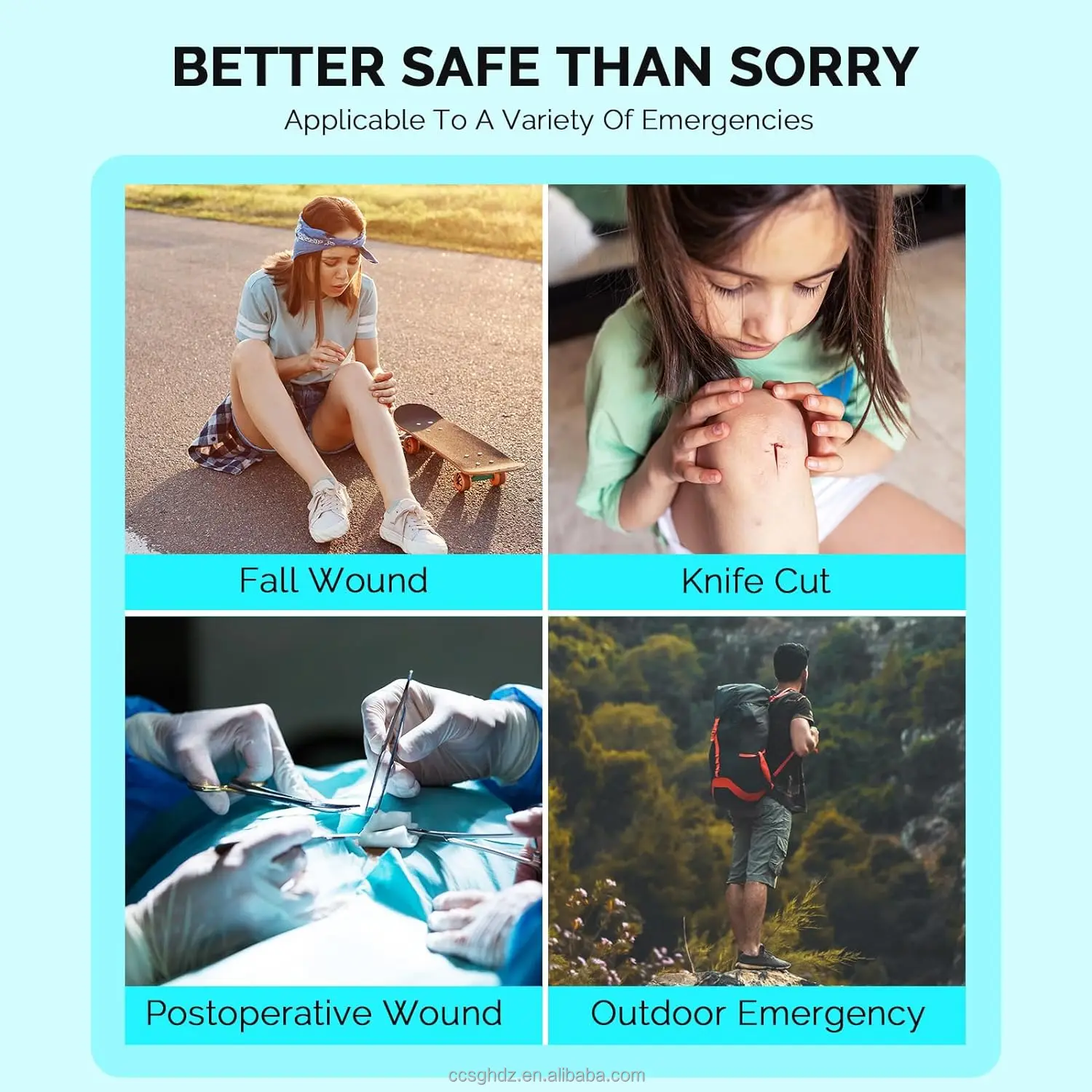 Waterproof Large Butterfly Wound Closure Strips Surgical Sterile Adhesive Wound Skin