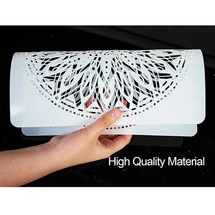 Настраиваемые пластиковые трафареты Мандала трафареты для рисования на деревянной стене напольной плиточной ткани