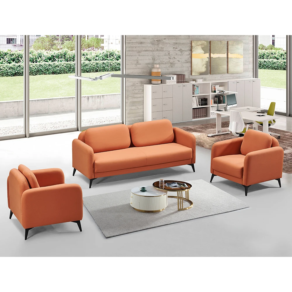 Furniture Factory Classic Leather Waiting Room Reception Executive Office Sofa Set