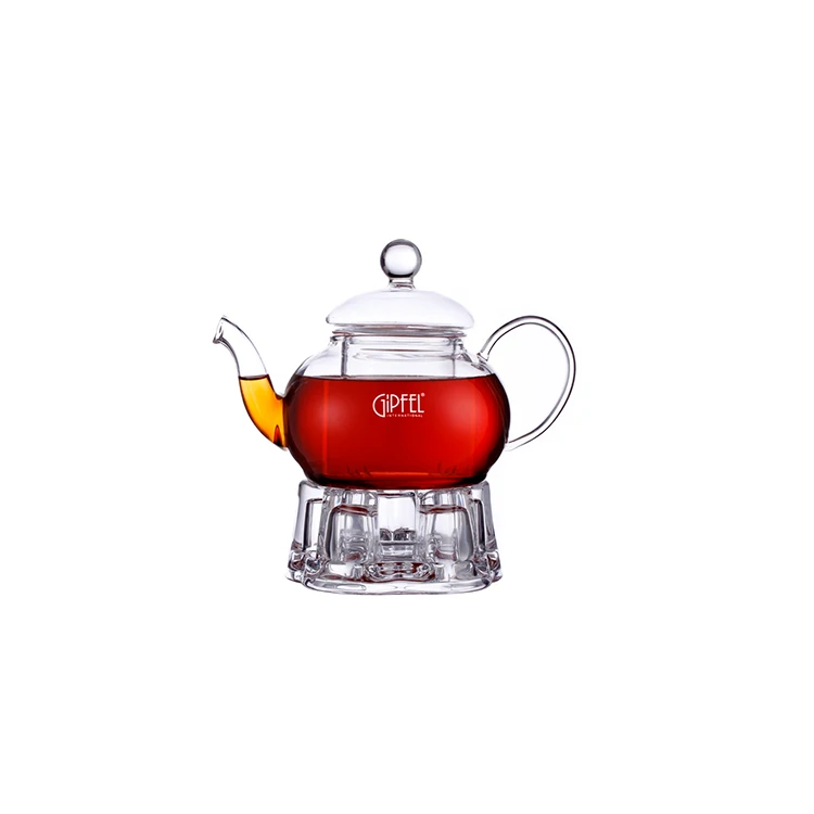 Best Price High Borosilicate Square Glass Tea Pot with Removable Stainless steel infuser