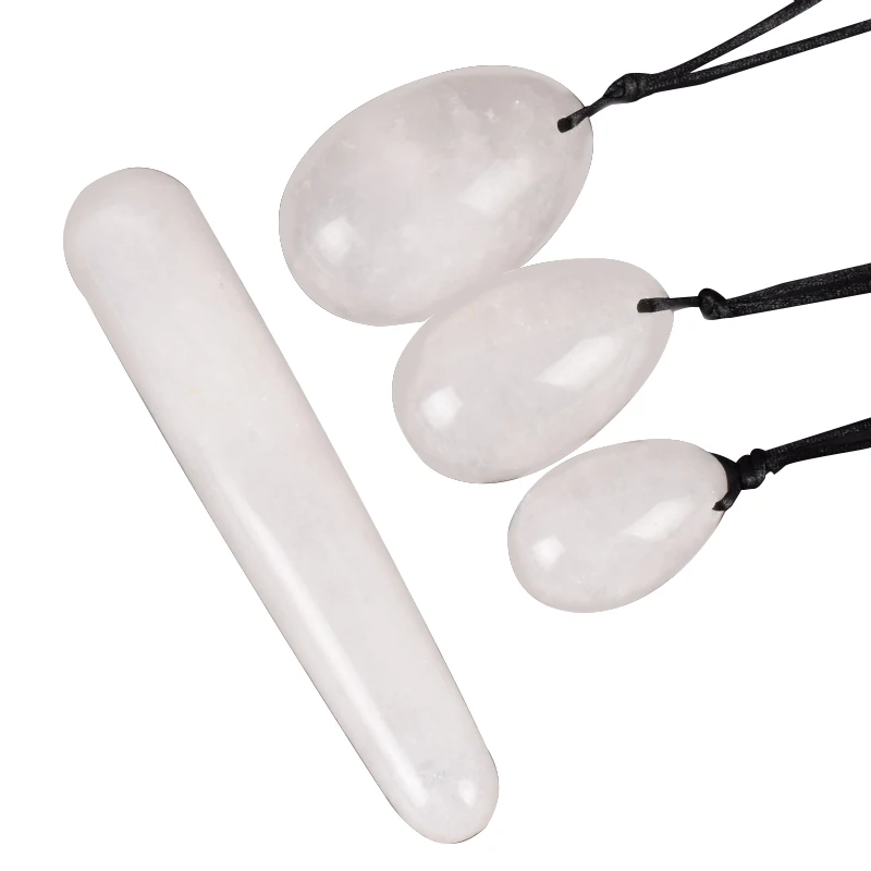Stock Wholesale White Jade Yoni Eggs Massage Stones Stick