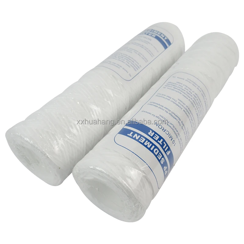 Hot Seller 1 3 5 10 microns String wound PP yarn water filter cartridge string wound filter cartridge