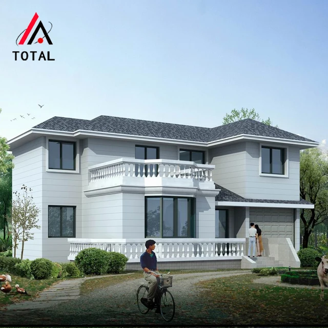 prefab duplex house modern light gauge steel structure villa prefab house for canada