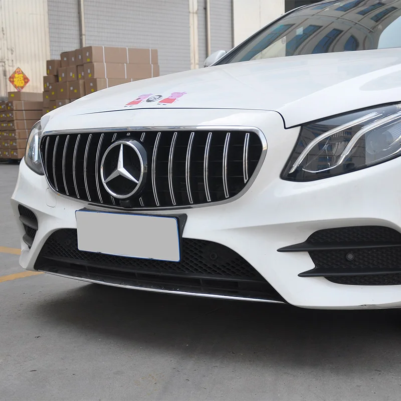 Panamericana GT Front bumper grill Car mesh Grille for mercedes for benz W213 E class 2016-2020 amg E63 style chrome black color