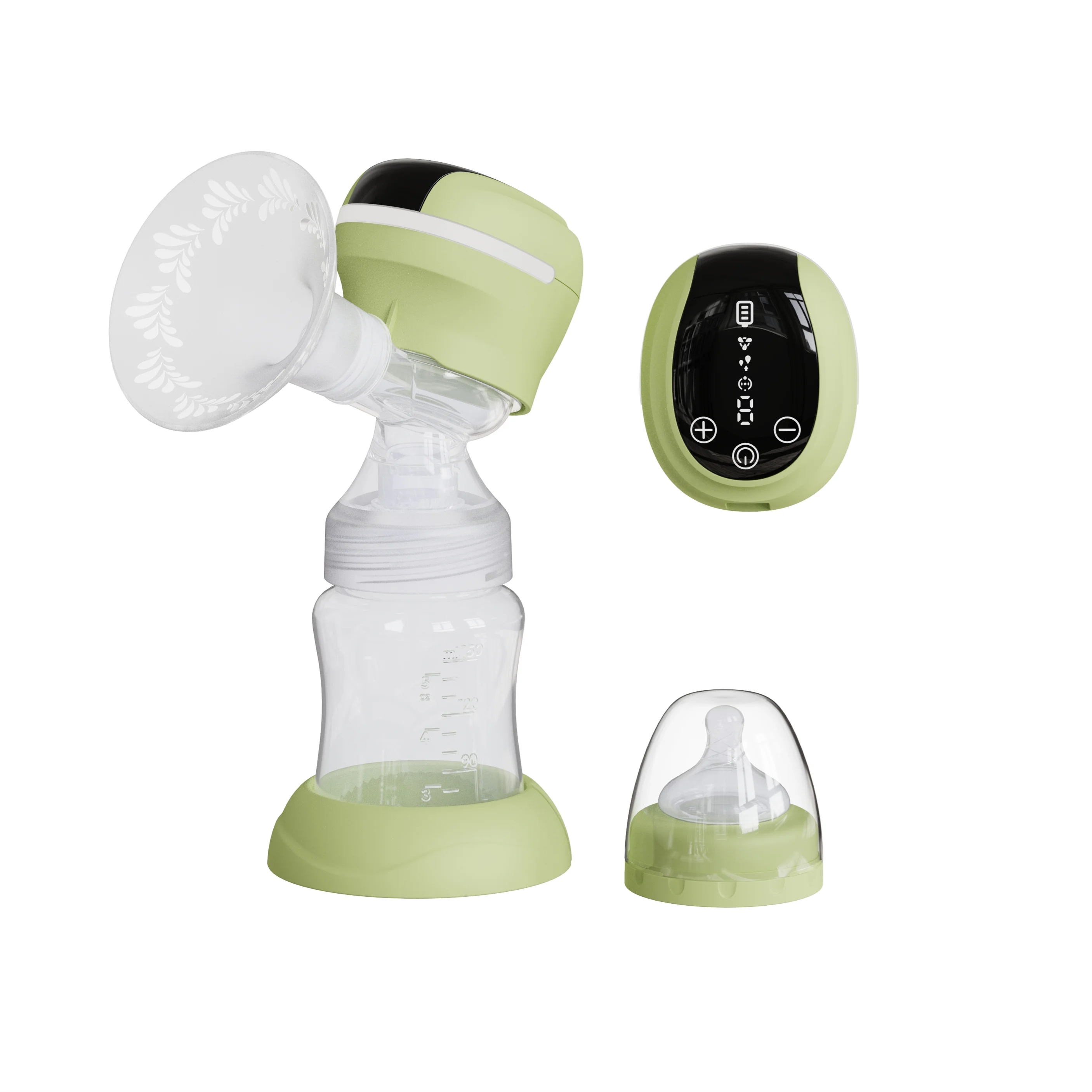Carebao OEM ODM USB Rechargeable wearable Electric Portable Breast Pump Night Light pumping machine Fully Silicone Shield