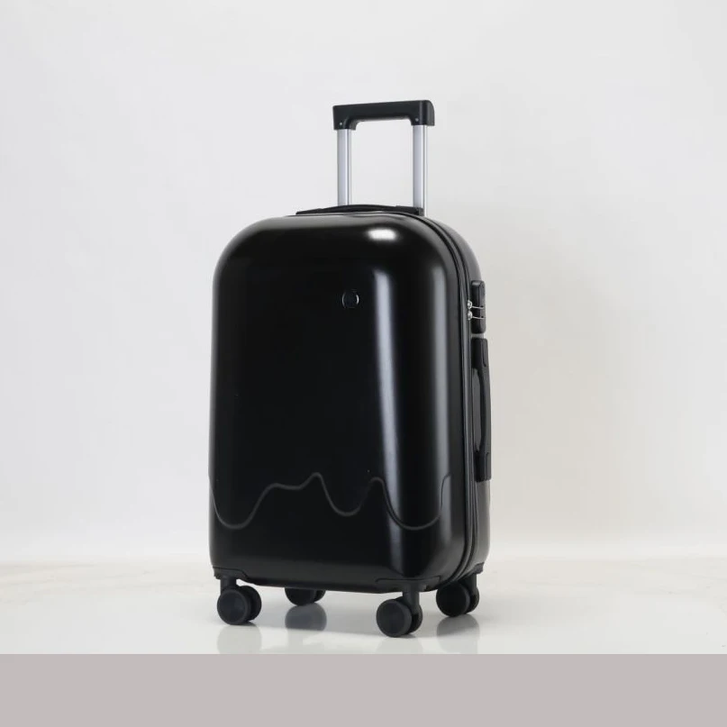 Custom Round Cabin Luggage Suitcase with Spinner Wheels ABS Lovely Oval Suitcase PC Zipper trolley travel ride on for kids