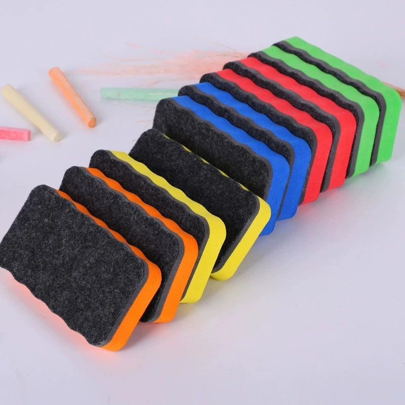 EVA magnetic dry erase board erasers  felt colorful whiteboard eraser for school and office use