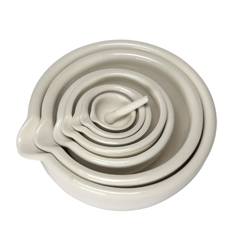 HAIJU LAB Thickened Ceramic/Porcelain Mortar and Pestle Powder Bowl for Pigment Mortar Pounded Grinding Bowl
