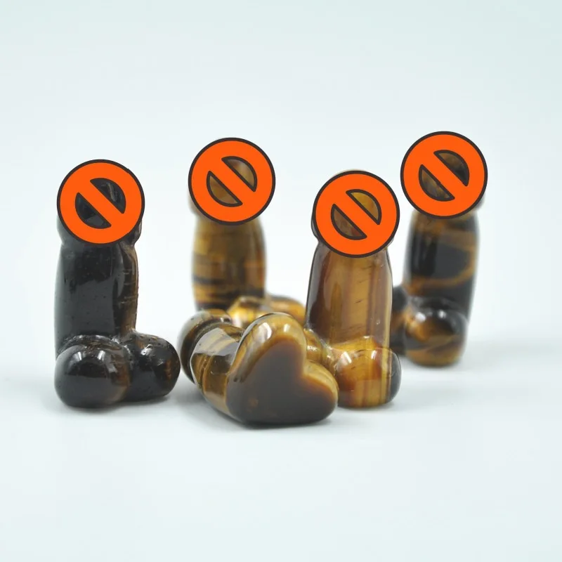 Wholesale Natural Mini Dildo Healing Various Stones Wand Crafts Hand-carved Rose Quartz Crystal Penis For Pendant