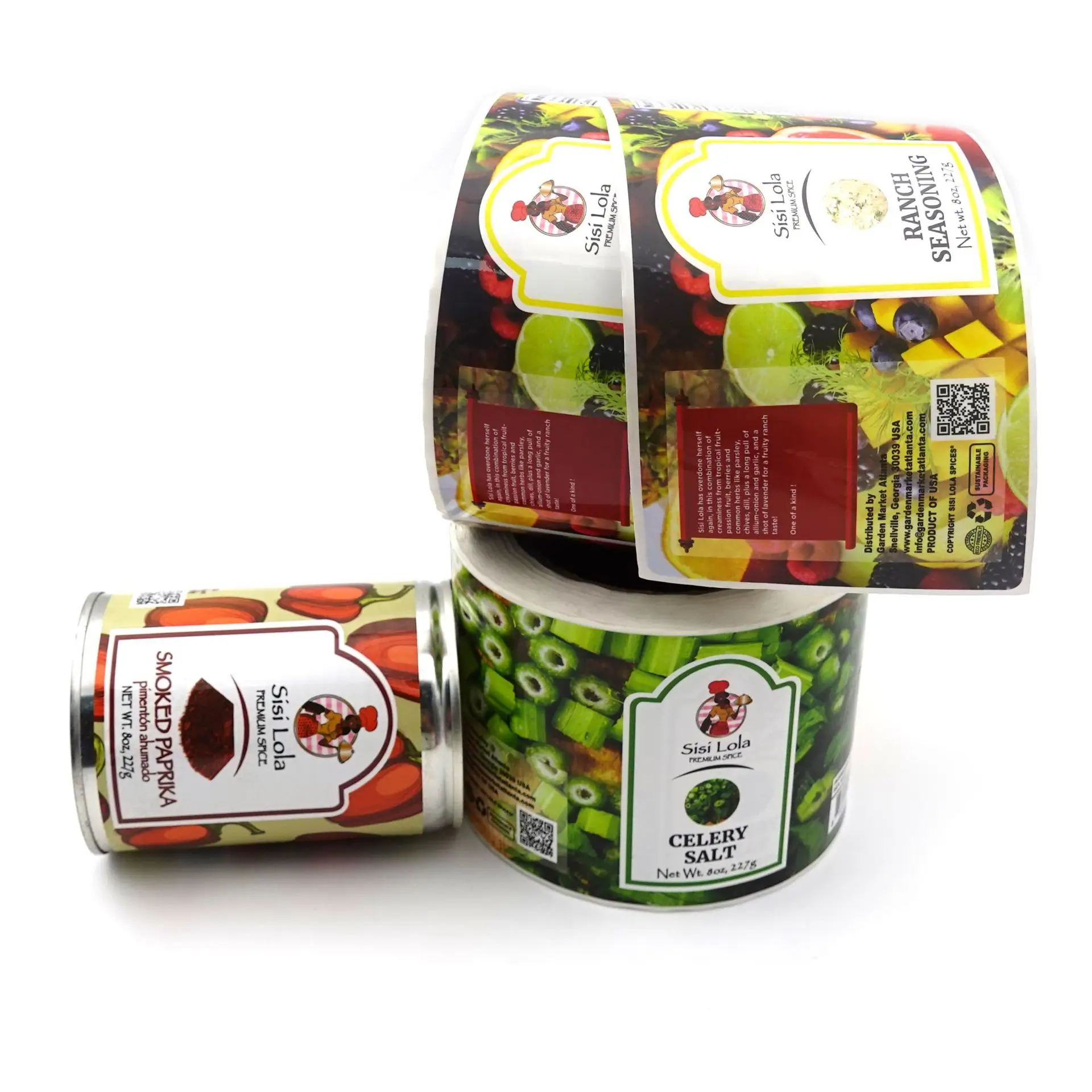 Label Cosmetic Canned Food Barcode Honey Bottle Wrap Jar Packaging Sticker Spice Stickers Custom Paper Adhesive Sticker Gua
