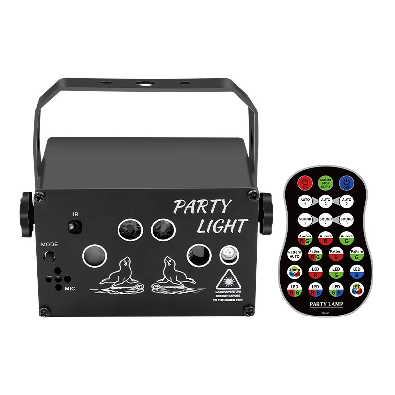 Mini Dj Disco Lights Party Stage Lighting Effect RGB Voice Remote Control USB Laser Projector Night Light For All Festival