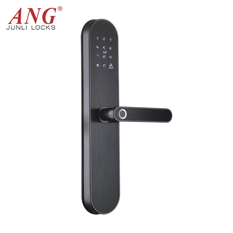 Электронный цифровой механический БЕСКЛЮЧЕВОЙ скользящий Смарт-Дверной замок со сканером отпечатков пальцев и дверным звонком для отеля