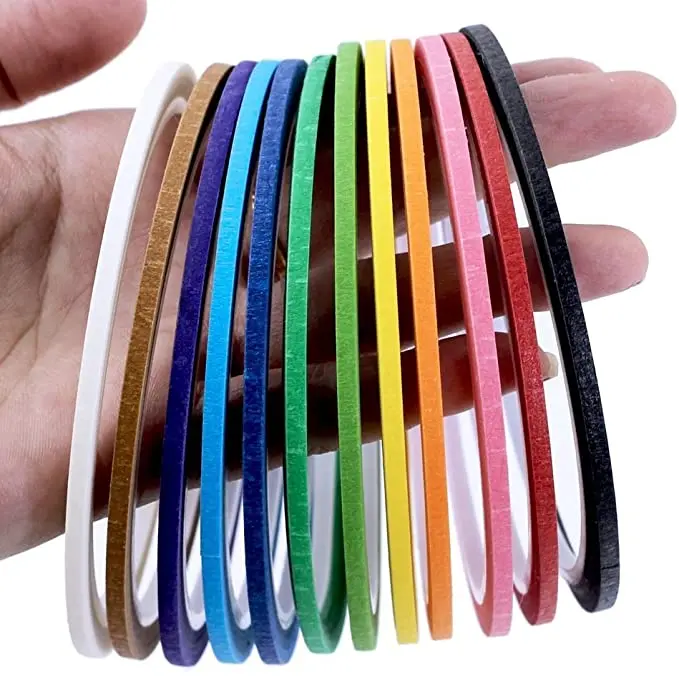 Rubber Glue 36Mm Purple Cream Colour Crepe Design Printing Sharp Line Low Tack Masking Tape