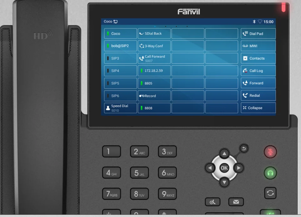 X7A Android 7-Inch Color Touch Screen IP Phone with 20 SIP Lines support WiFi POE VoIP Product