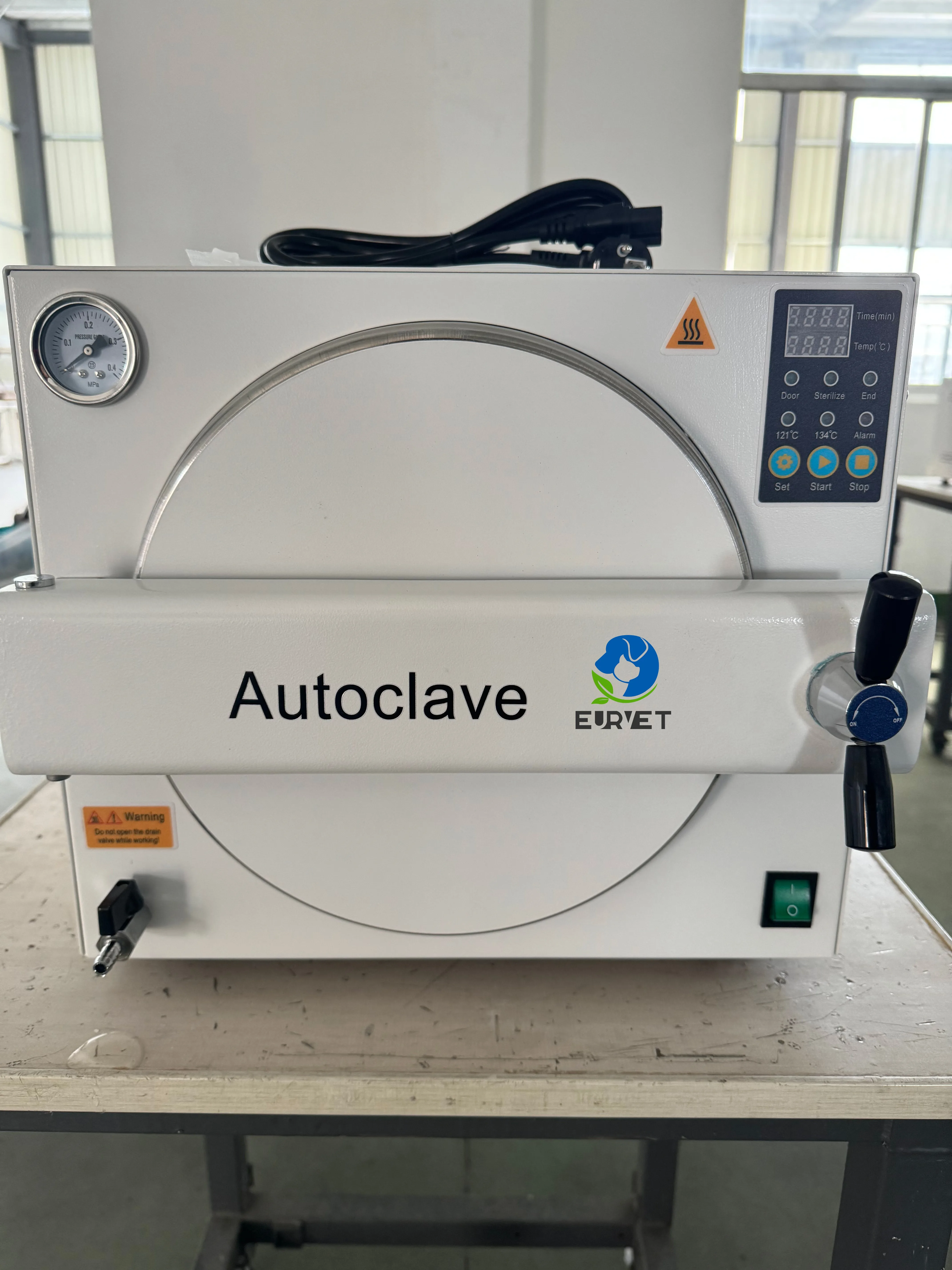 EUR VET Professional Small Capacity Clinic Desktop Dental Autoclave Table Top Steam Sterilizer Class N Autoclave