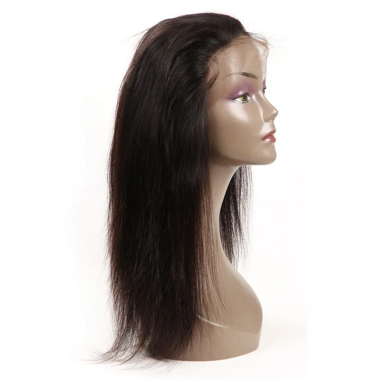 
360 Lace Frontal Closure Human Hair Bleached Knots With Baby Hair 360 Brazilian Remy Human Hair Full Lace Frontal Natural Color 