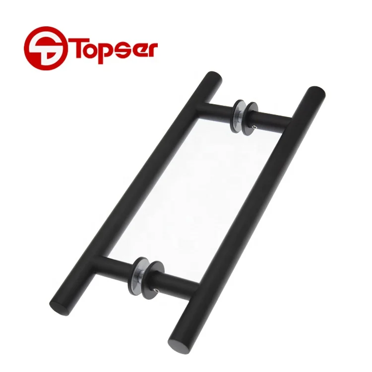 European Style Frameless Glass Door Handle H Type Thickening SUS304 Shower Handle