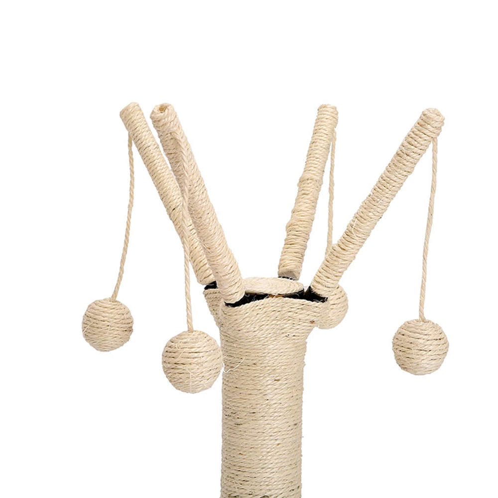 Pet Scratch Board Sisal Scratching Post Cat Tree Tower 3 Layers With Balls