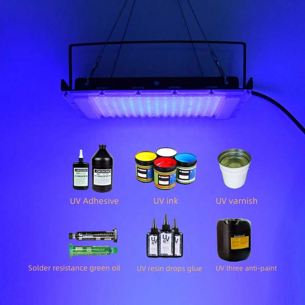 UV Curing Floodlight Fast Outdoor Waterproof Purple Lighting 50W 100W 200W 300W 395nm Mini Led Ultraviolet Lights Desk Lamp