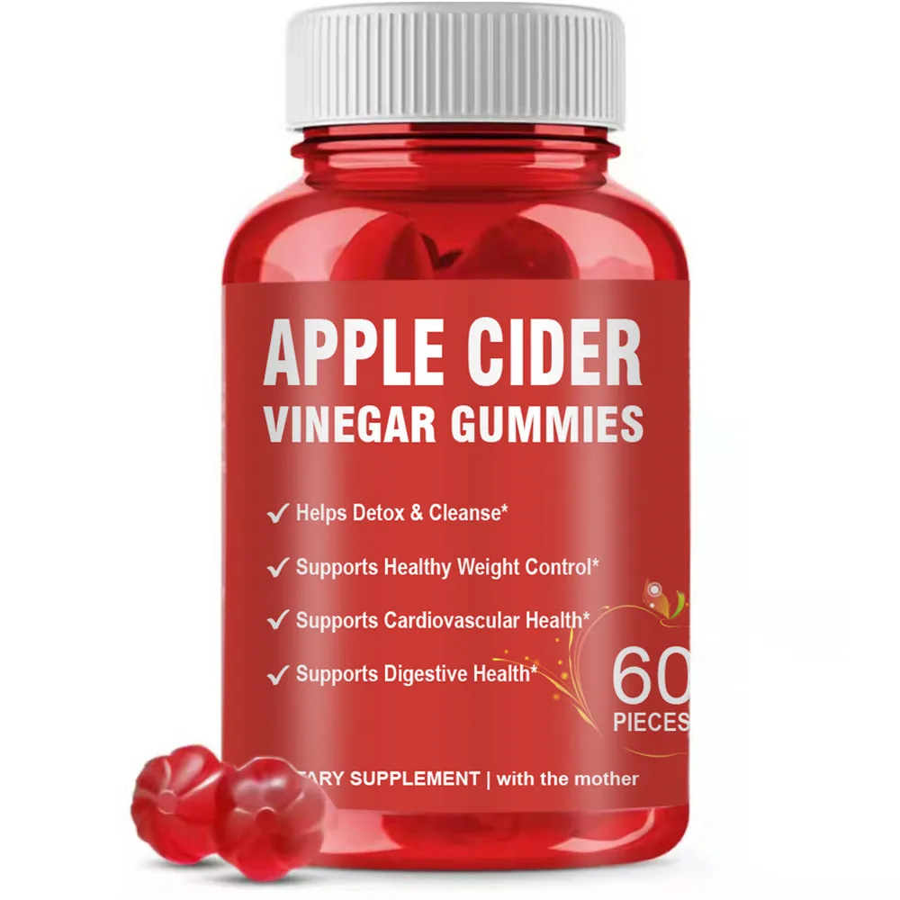 Private Label OEM Vegan Vitamins Supplement Apple Cider Vinegar Gummies Candy For Weight Loss