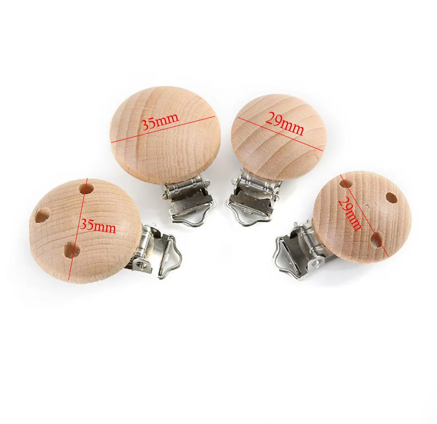 
Metal Wooden Baby Pacifier Dummy Clips Infant Soother Clasps Holders Accessories 