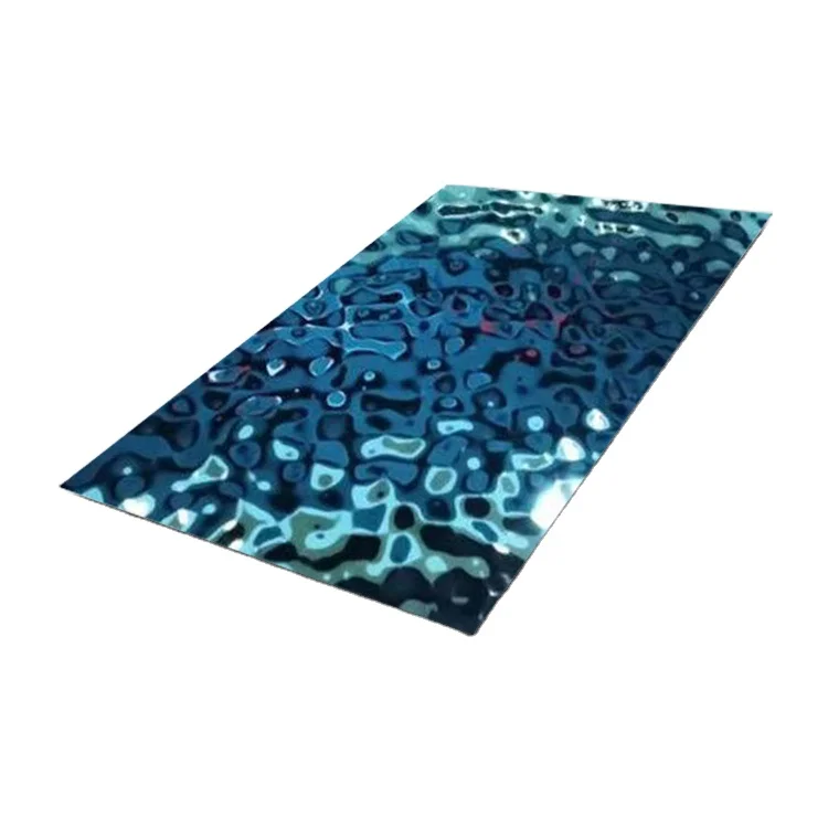 8k mirror titanium water wave water ripple stainless steel sheet 3D emboss stainless steel panel