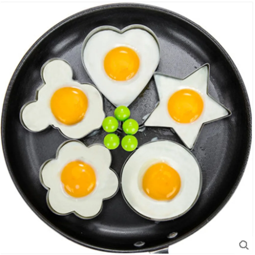Thickened stainless steel omelette mold Omelette model treasure poached egg Creative omelette heart-shaped rice ball mold