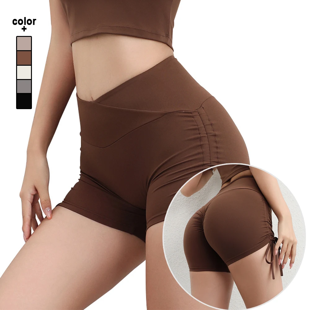 sports wear  three-point peach butt tight shorts gym  yoga fitness workout running short for women