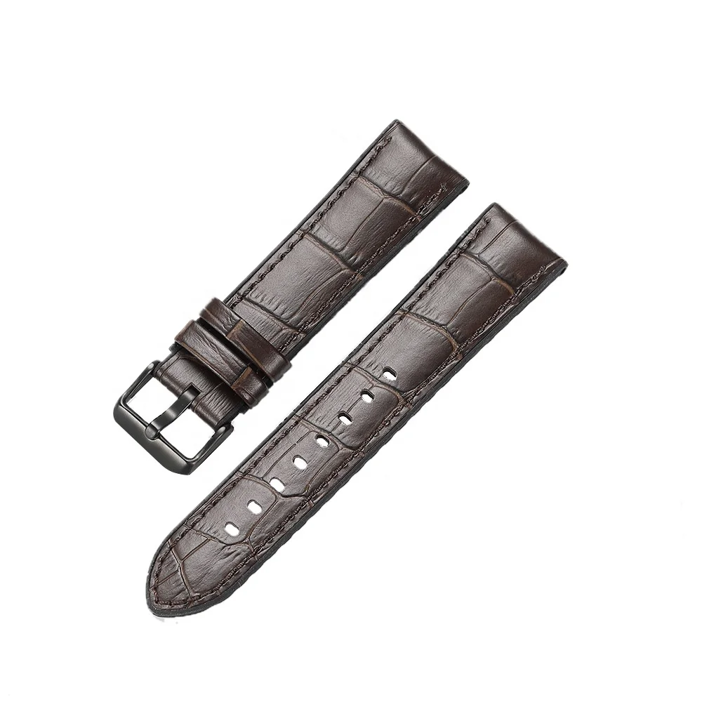 OEM Wholesales Replacement Wristband Genuine Calf Leather Silicone Watch Band for Samsung for Huawei for Garmin