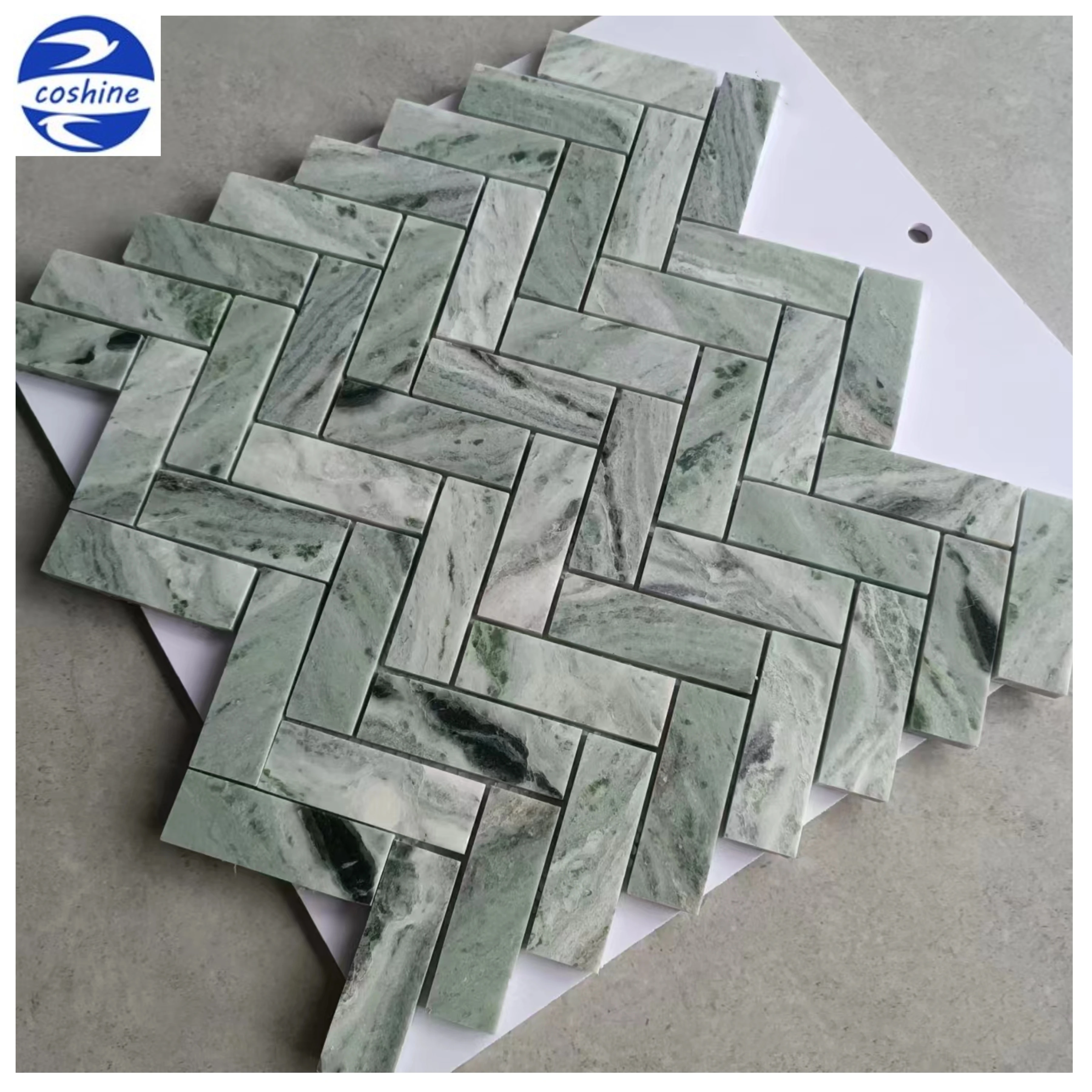 Natural Beautiful Exotic Green Marble Tile Slab Stone With Veins For Indoor Outdoor Hotel Villa Garden Wall Panel Flooring Tiles