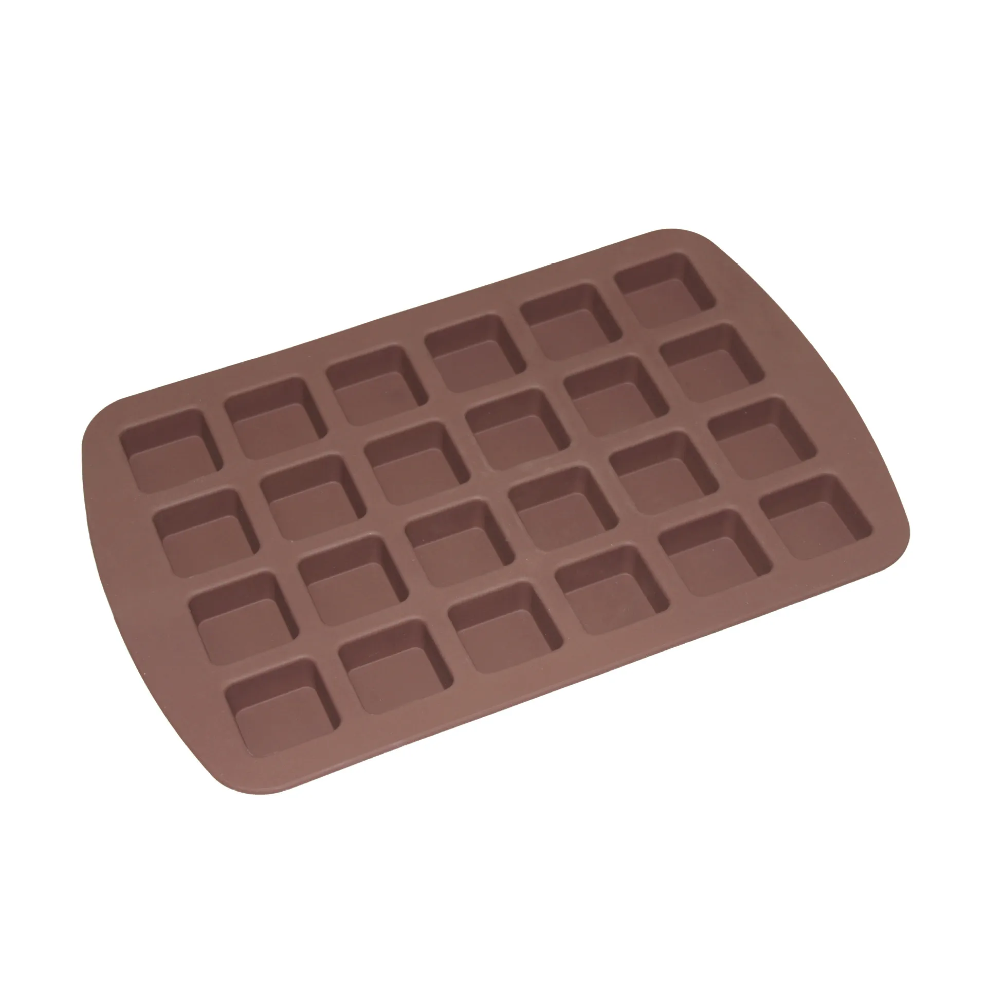 Wholesale 24 Cavity Square Candy Mold DIY Brownie Silicone Chocolate Truffles Mold Jelly Pudding Candy chocolate silicone molds