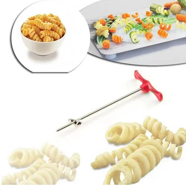 1115-33 Knife Manual Roller Spiral Vegetable Spiral Twist Slicer Radish Potato Tools Vegetable Spiral Cutter