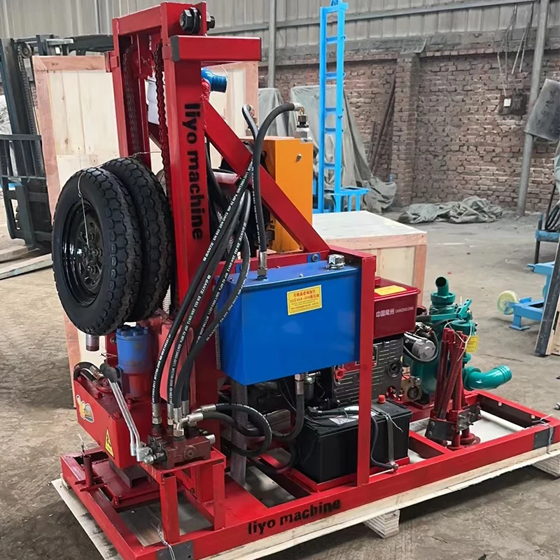 LIYO LY150 Mobile Small 120m 150m Deep Diesel Borehole Water Well Drilling Rig Machine For Sale