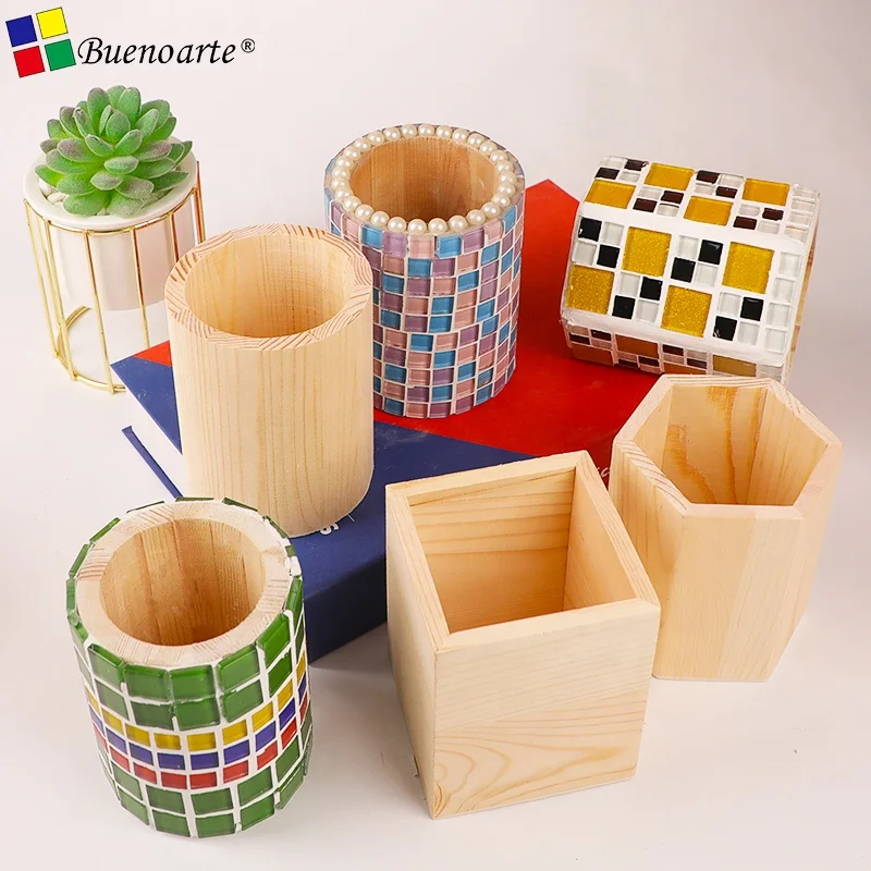 Pen Container DIY Brush Pot Base For Glass Mosaic Tile Creative Hobbies And Painting Decoration Craft Hobby Arts Decoration