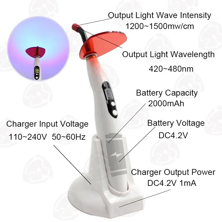 UM Dental Instrument Hot Sale High Power Colorful Metal Dental LED Curing Light Wireless Dental Lamp