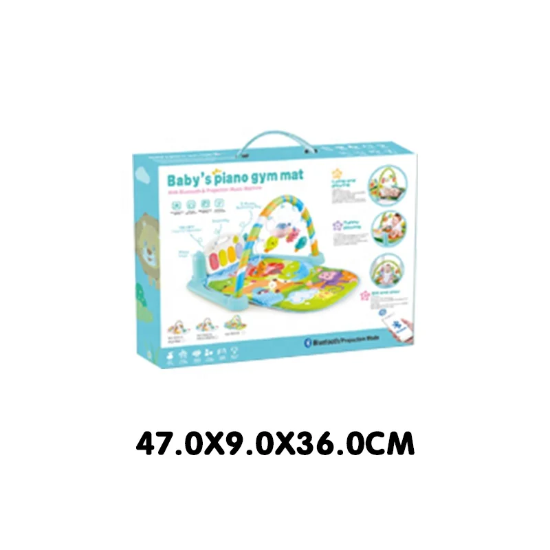 HUADA Multifunctional Portable Animal Infant Gym Toys Baby Soft Foldable Floor Play Mat with Piano Keyboard&Projection Function